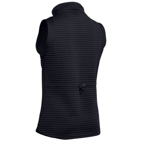 Womens Under Armour Vest M Black Daytona Storm Moisture Wicking Running Fleece - Picture 3 of 7